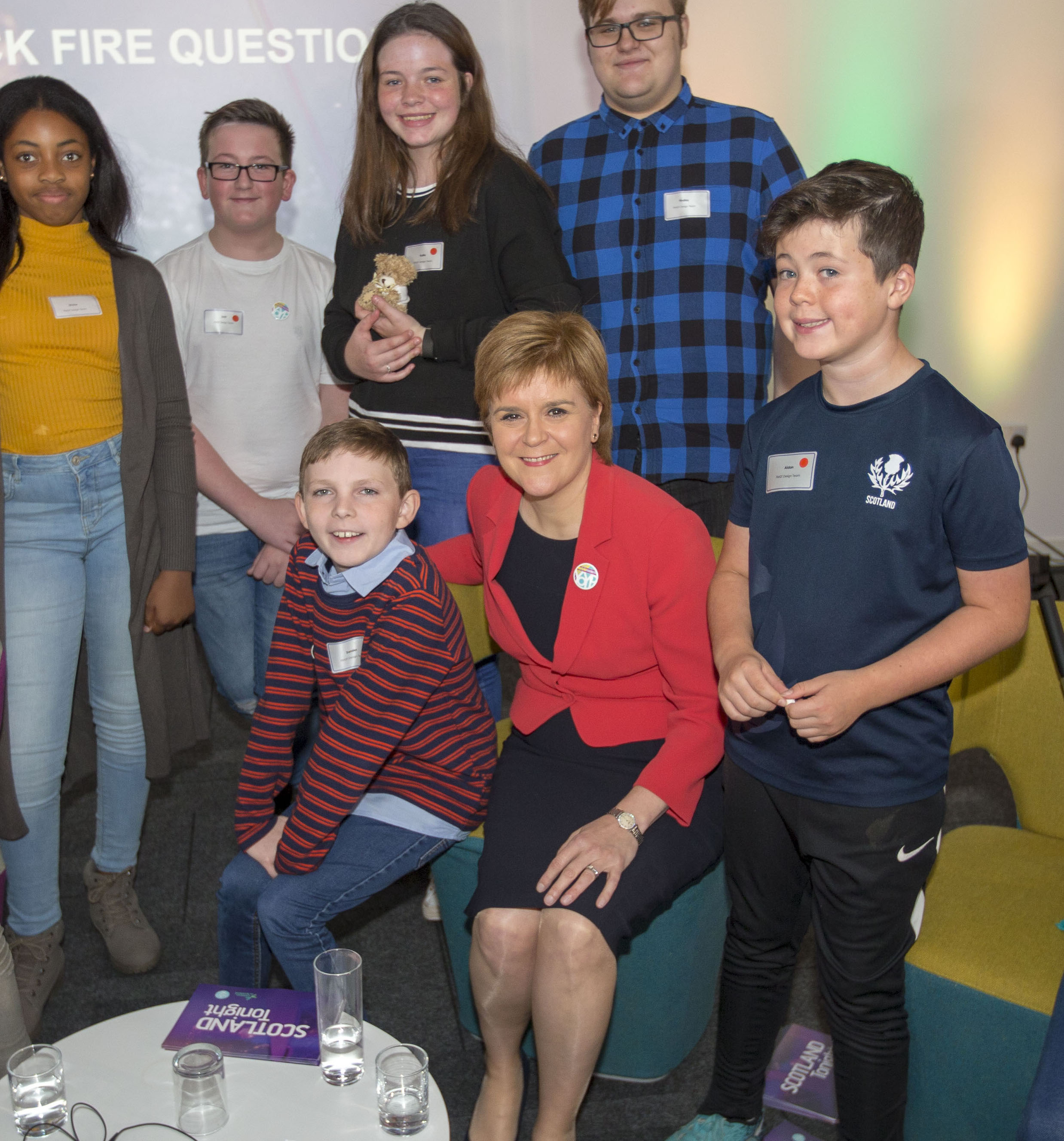 First Minister Nicola Sturgeon meets young people from at a special edition of Scotland tonight.
For details see press release
n
Pic Peter Devlin