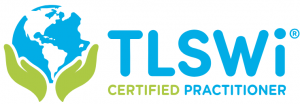 The TLSW logo featuring hands holding the world with the added text certified practitioner