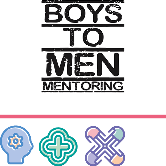 Logo: Boys to Men Mentoring Themes: Behaviours, Health, Inclusion & Diversity