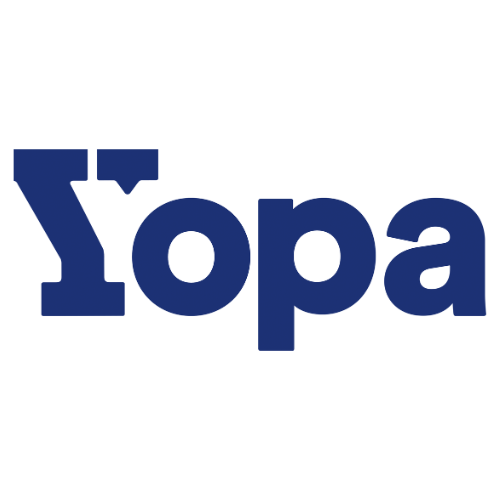 Yopa logo in blue