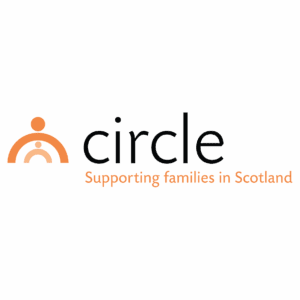 Circle logo with Supporting families in scotland written below