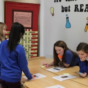 Pupils at Dalmarnock Primary School, Glasgow, taking part in the peer research into health inequalities