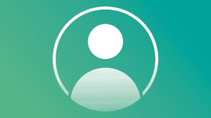 Placeholder Avatar image in white with green background