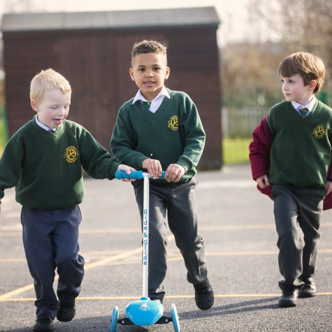 image of boys playing in school playground